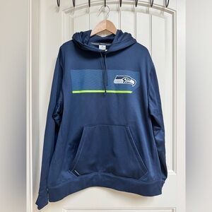 Nike Seahawks NFL Therma-Fit Blue Hoodie. Size XL